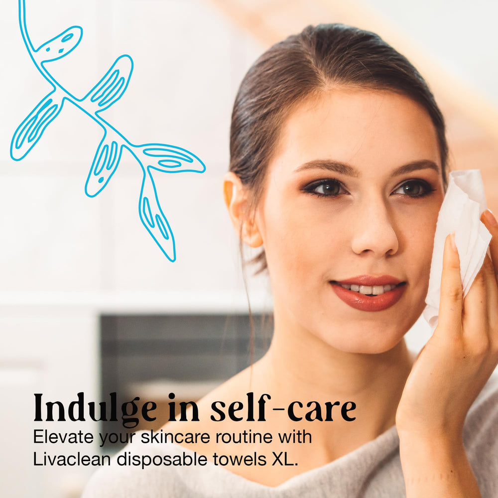LivaClean, toallas faciales sin pelusa con textura suave para exfoliación suave