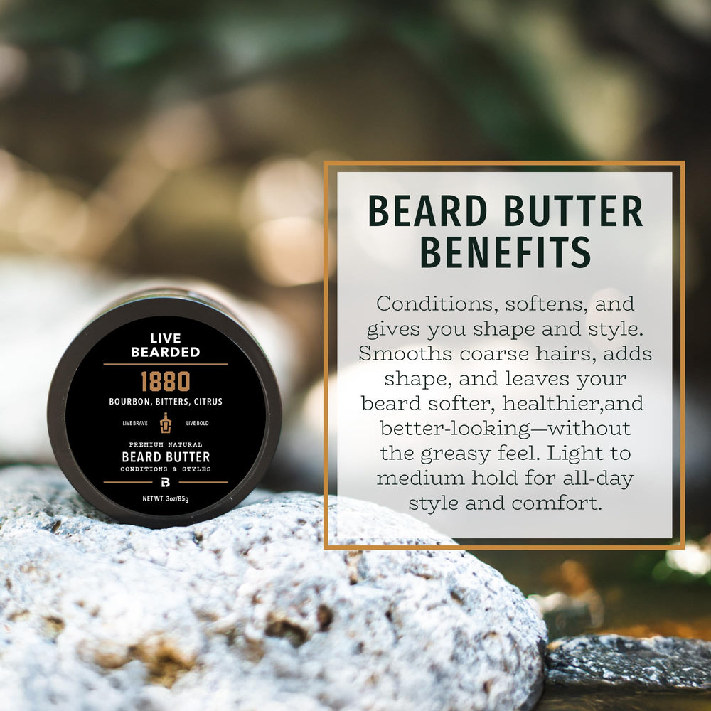 Live Bearded Beard Butter hands-application demonstrates easy rub-in and moisture.