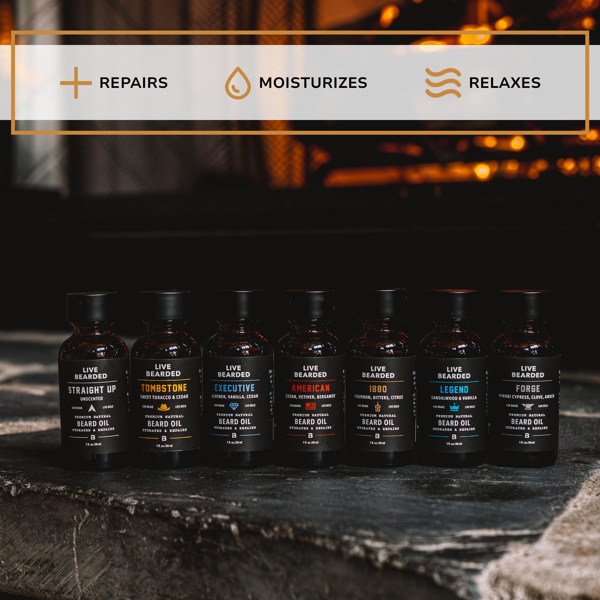 Live Bearded legend scent box packaging for gift-ready display.