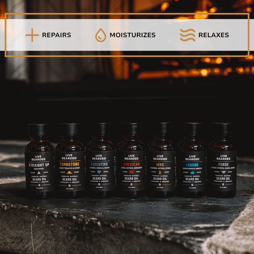 Live Bearded legend scent box packaging for gift-ready display.