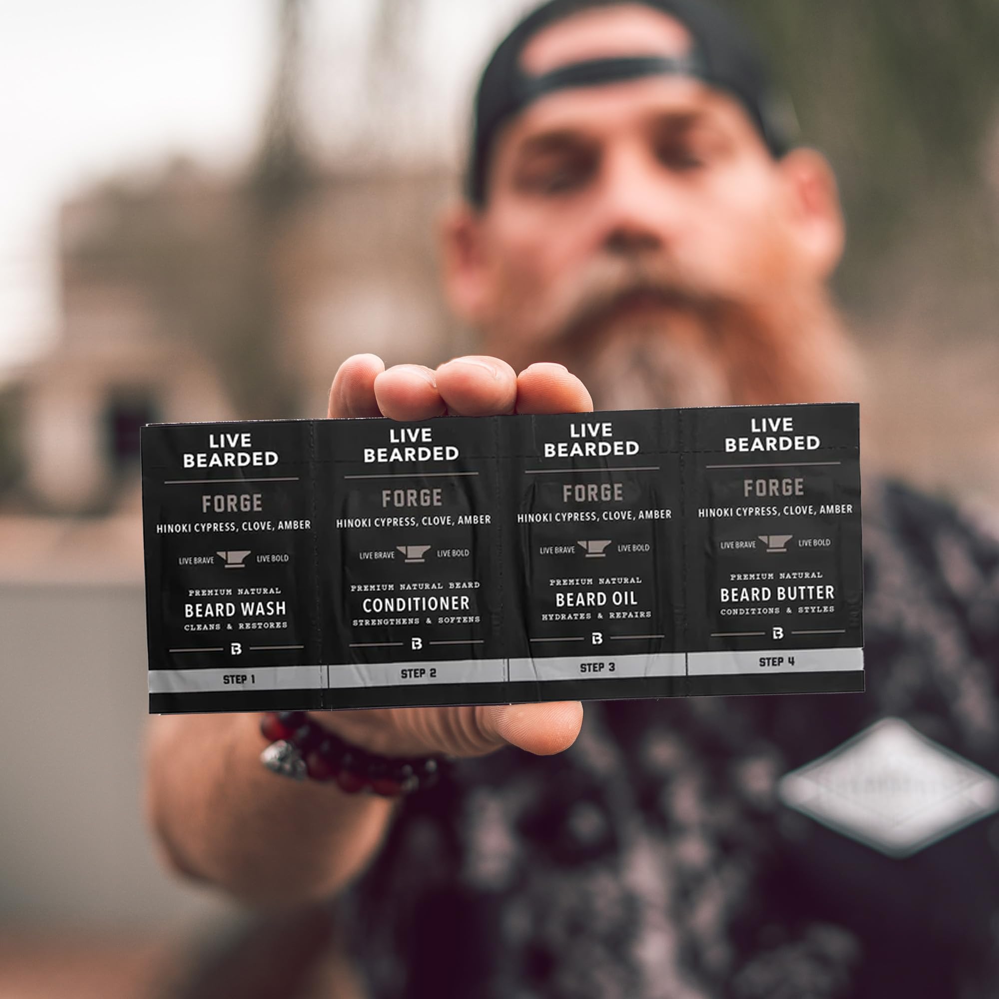Live Bearded beard wash mini bottle for clean, refreshed skin and hair