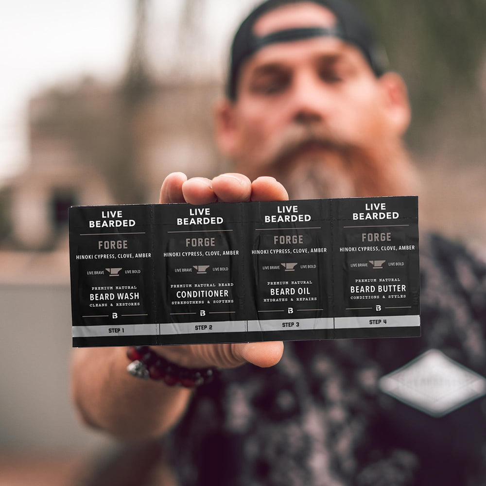 Live Bearded beard wash mini bottle for clean, refreshed skin and hair