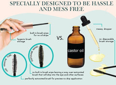 Live Fraiche organic castor oil bottle close-up highlighting pure nourishment