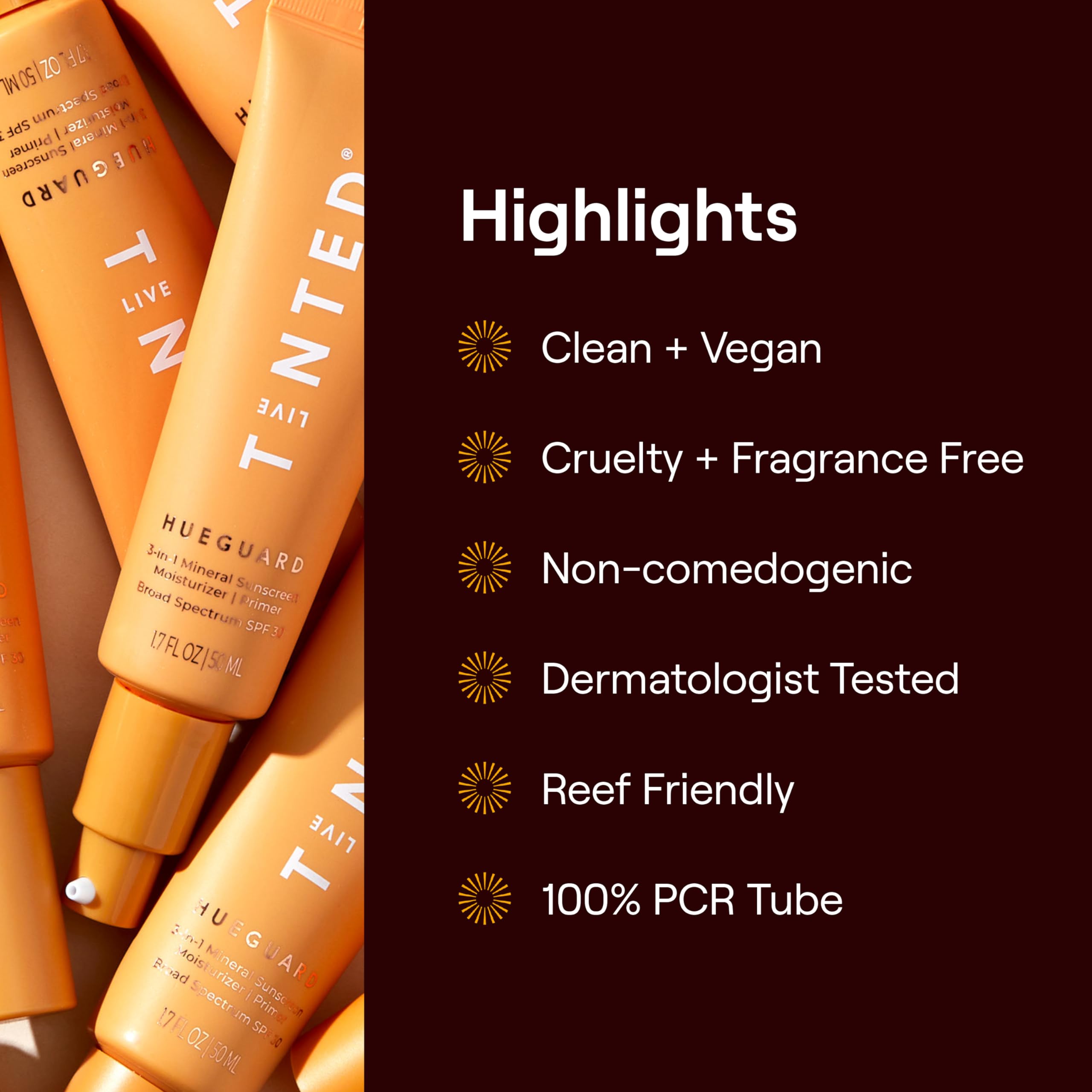 Live Tinted Hueguard body-use helps protect face and body daily.