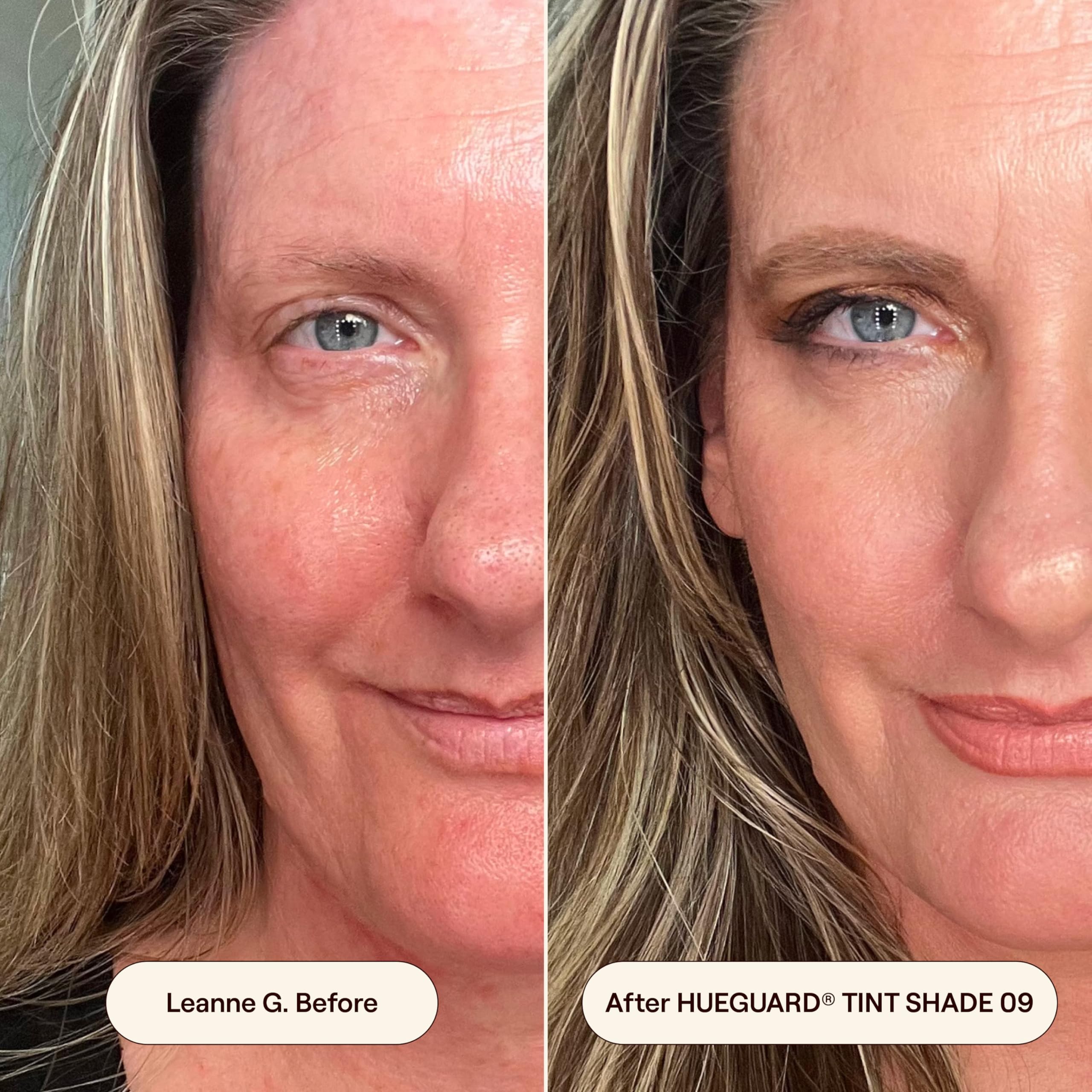 Application layer of Hueguard Tint demonstrating lightweight, breathable texture.