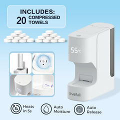 Pre-rolled LiveFull towels ready to heat for immediate client service.