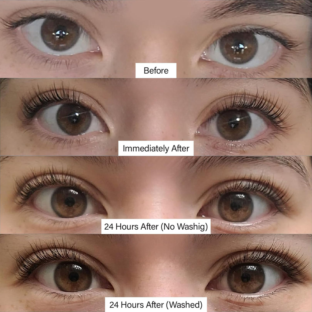 LIVIA dramatic lash lift close-up shows defined curl.