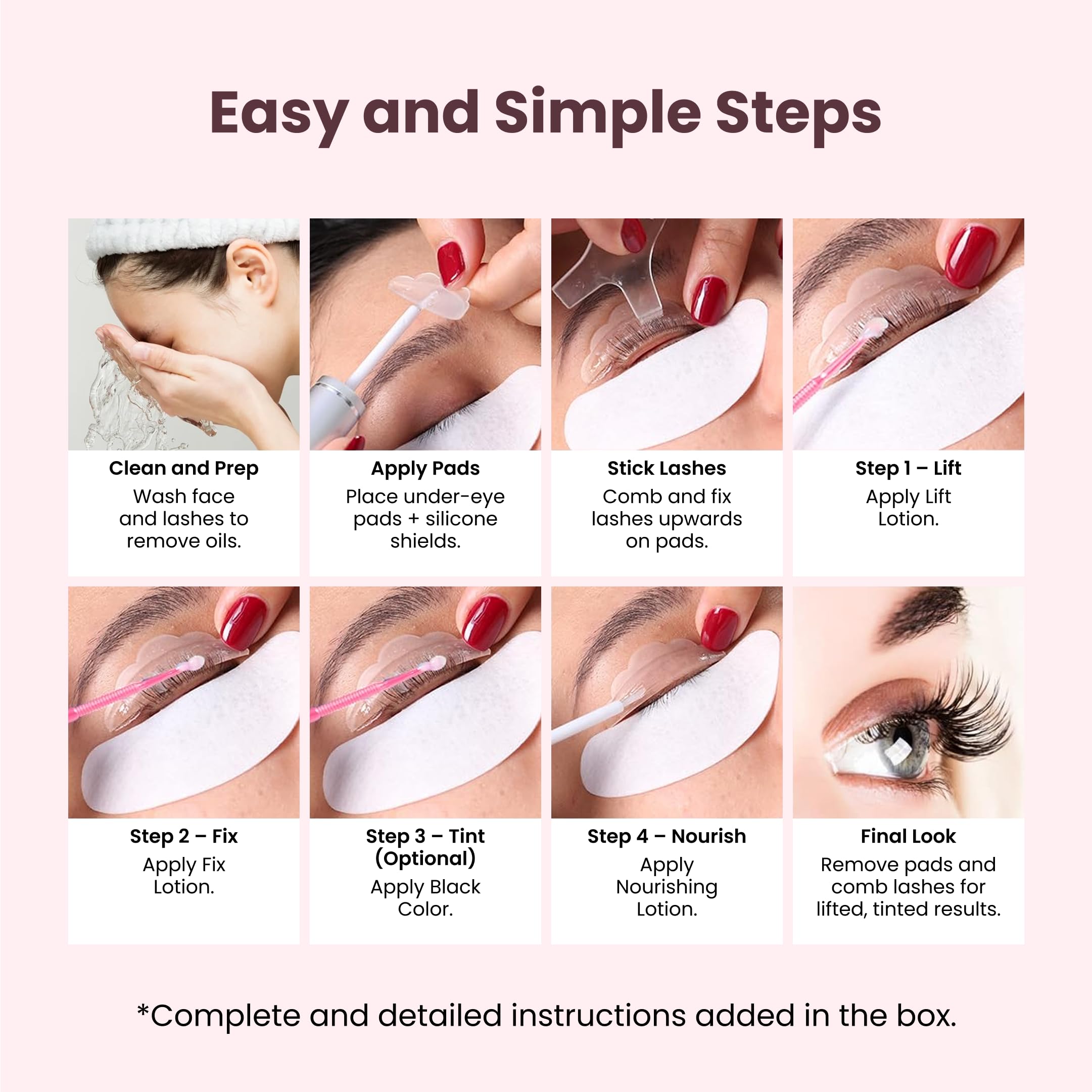 LIVIA nourishing serum supports lash health after treatment.