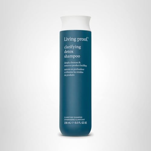 Living Proof Clarifying Detox Shampoo claims up to 97% residue removal in one wash.