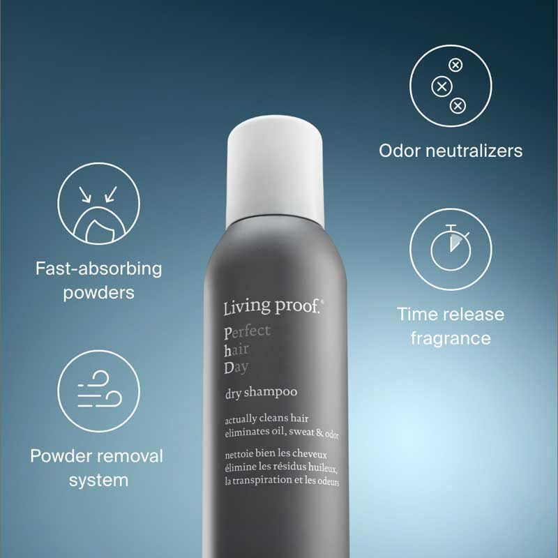 Living Proof Conditioner travel-size closeup beside a towel.