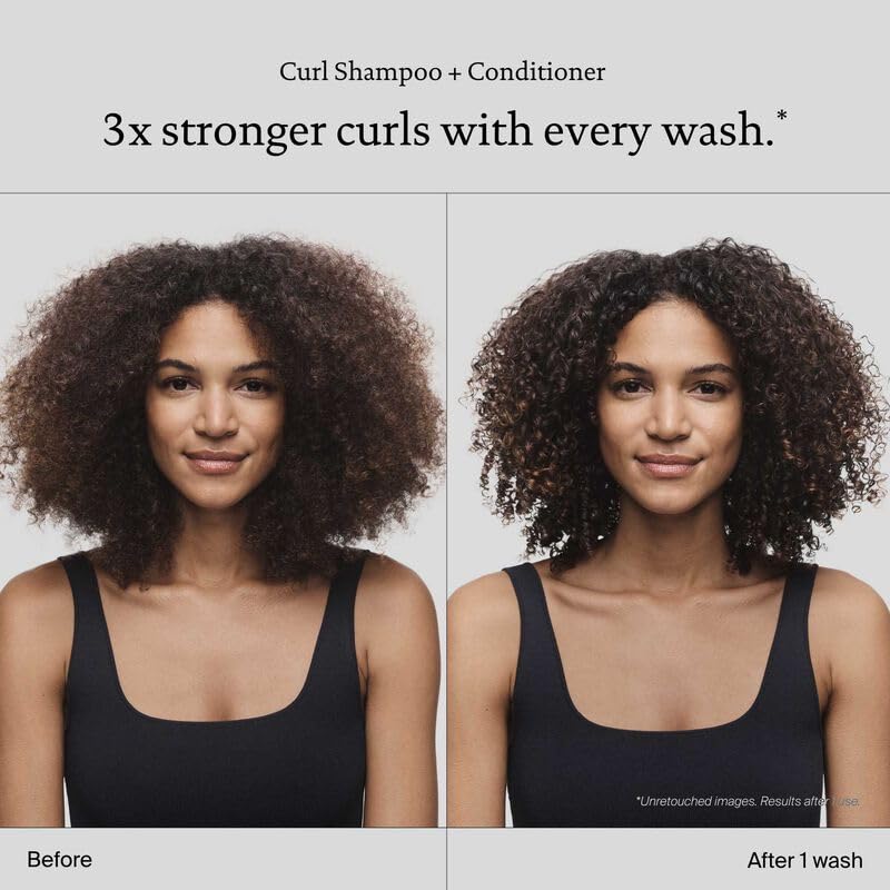 Living Proof Curly Hair Essentials Kit travel-size conditioner for silky smooth detangled curls.