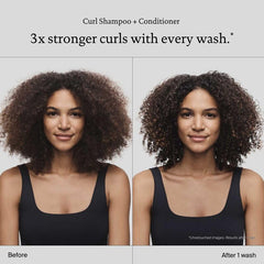 Living Proof Curly Hair Essentials Kit travel-size conditioner for silky smooth detangled curls.