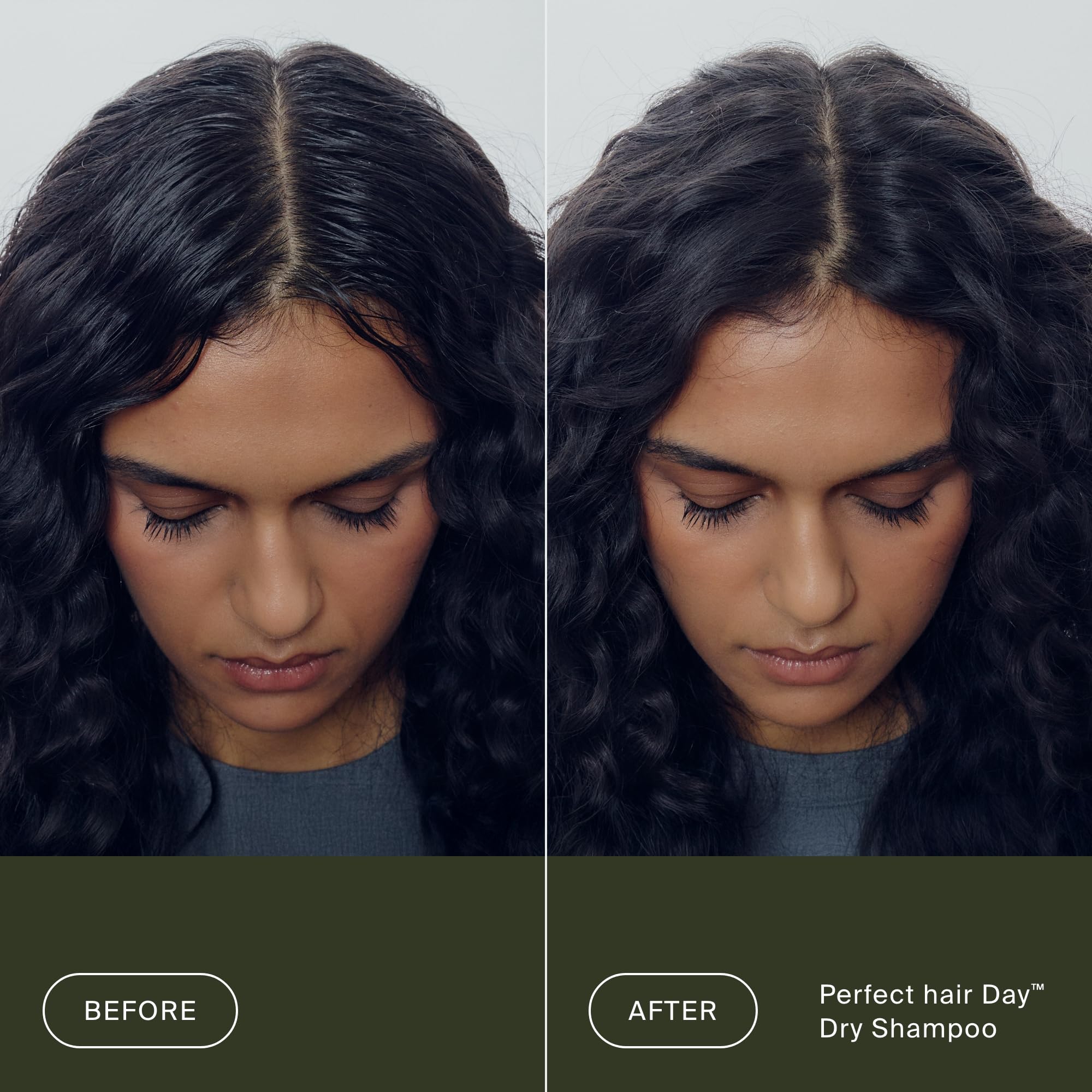 Living Proof Dry Shampoo after-use hair looks clean and refreshed.