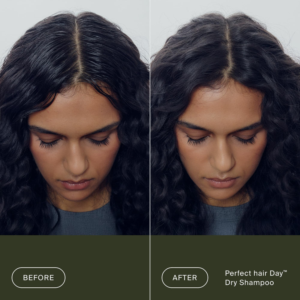 Living Proof Dry Shampoo after-use hair looks clean and refreshed.