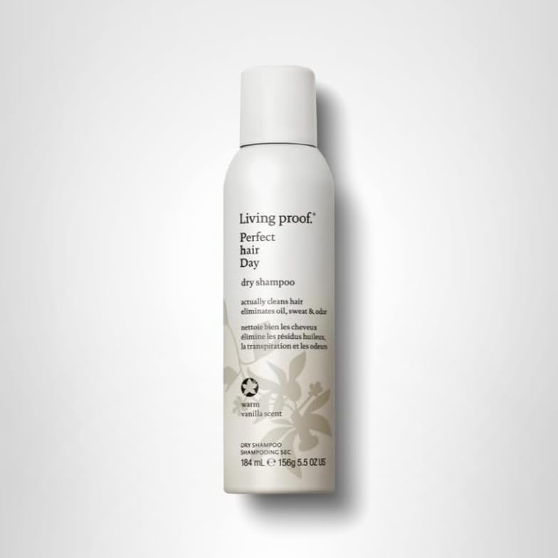 Living Proof Dry Shampoo used in a morning routine for a fast refresh.