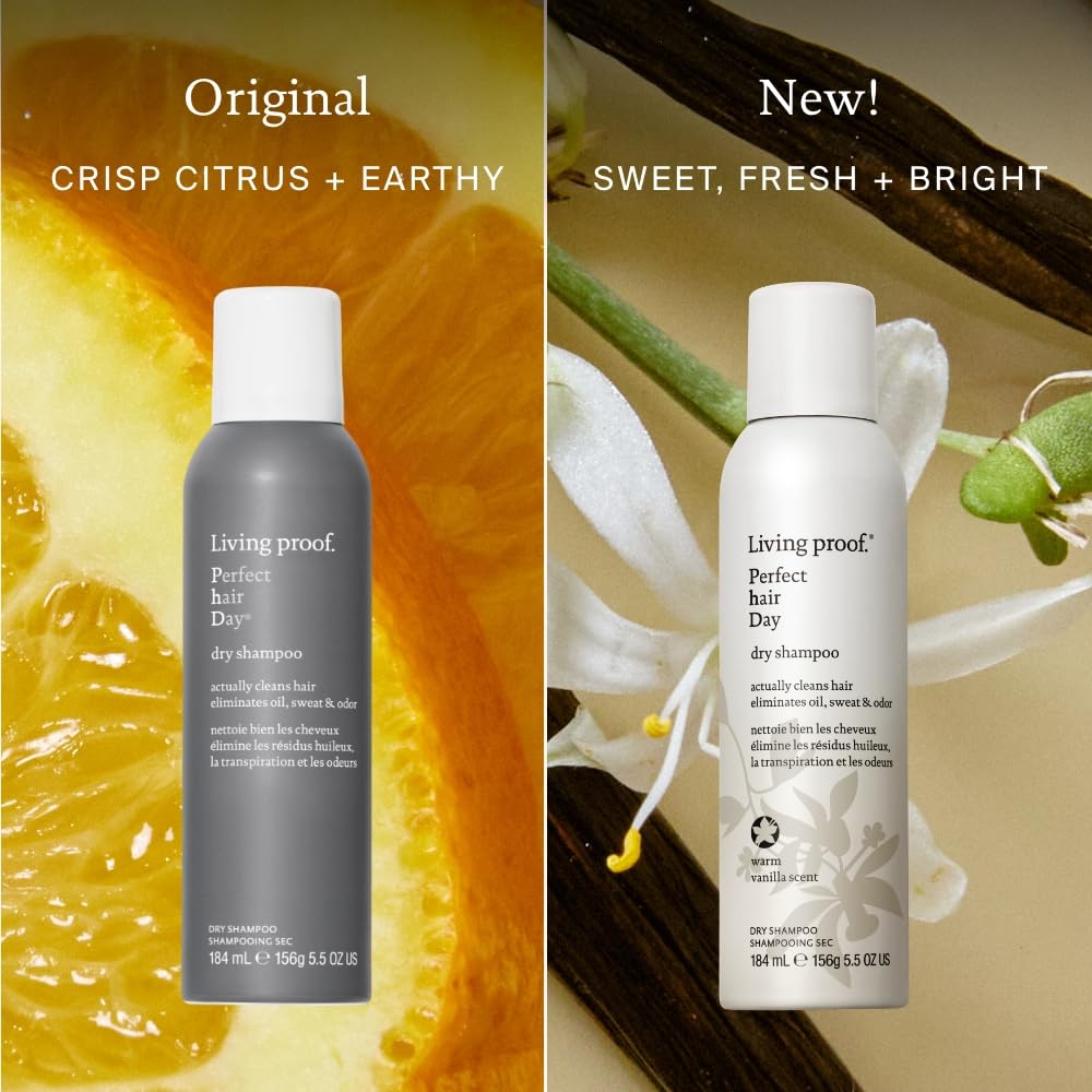 Travel-friendly packaging of Living Proof Dry Shampoo for on-the-go use.