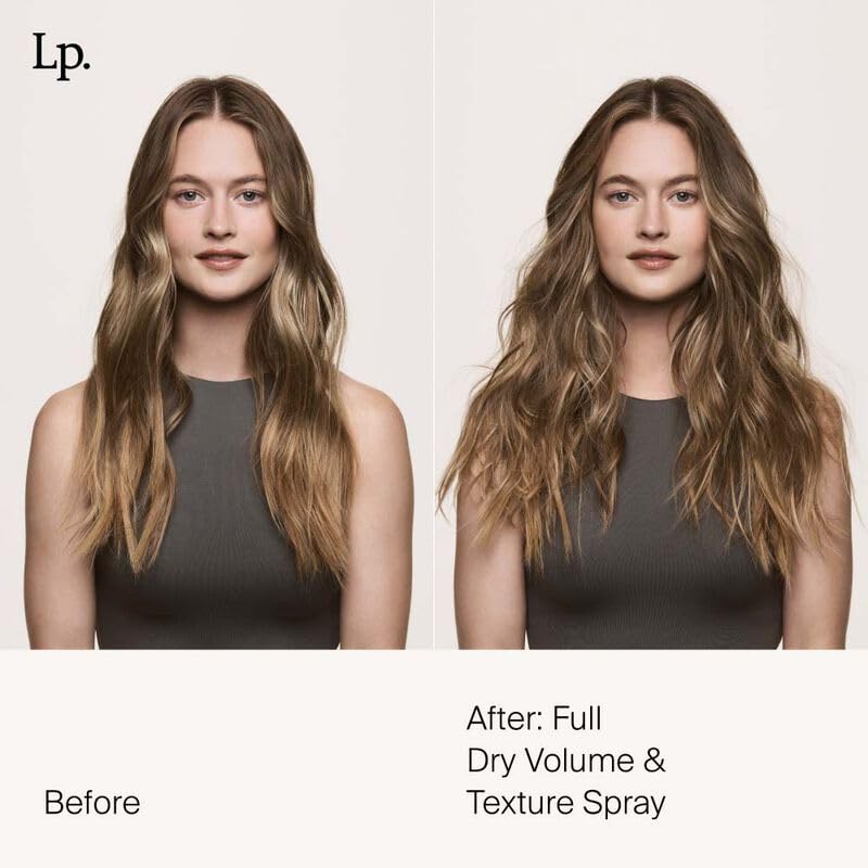 Living Proof Dry Volume & Texture Spray bottle shows instant lift and texture for fine hair.