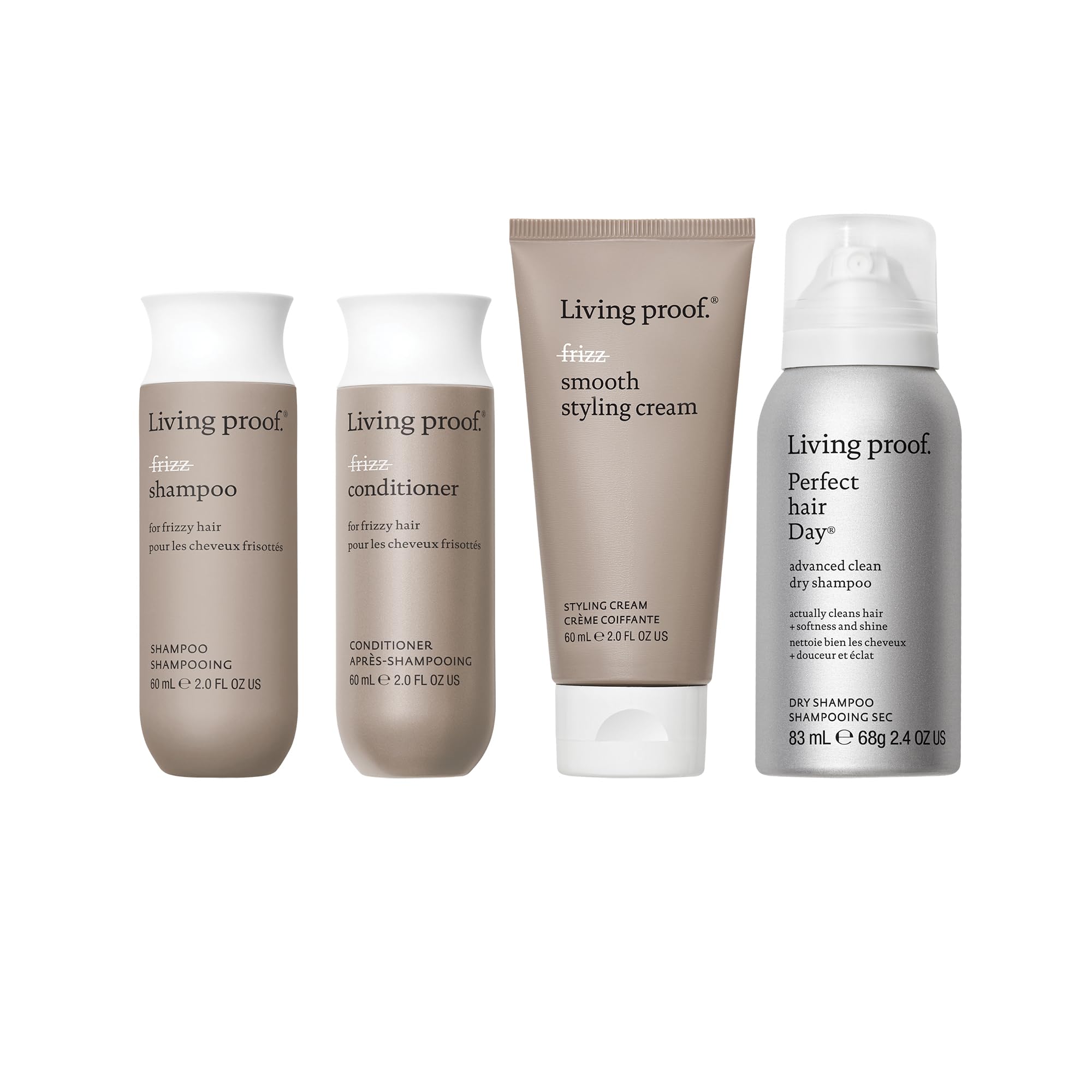 Living Proof Frizz-free Hair Essentials Kit shampoo bottle for smoother hair