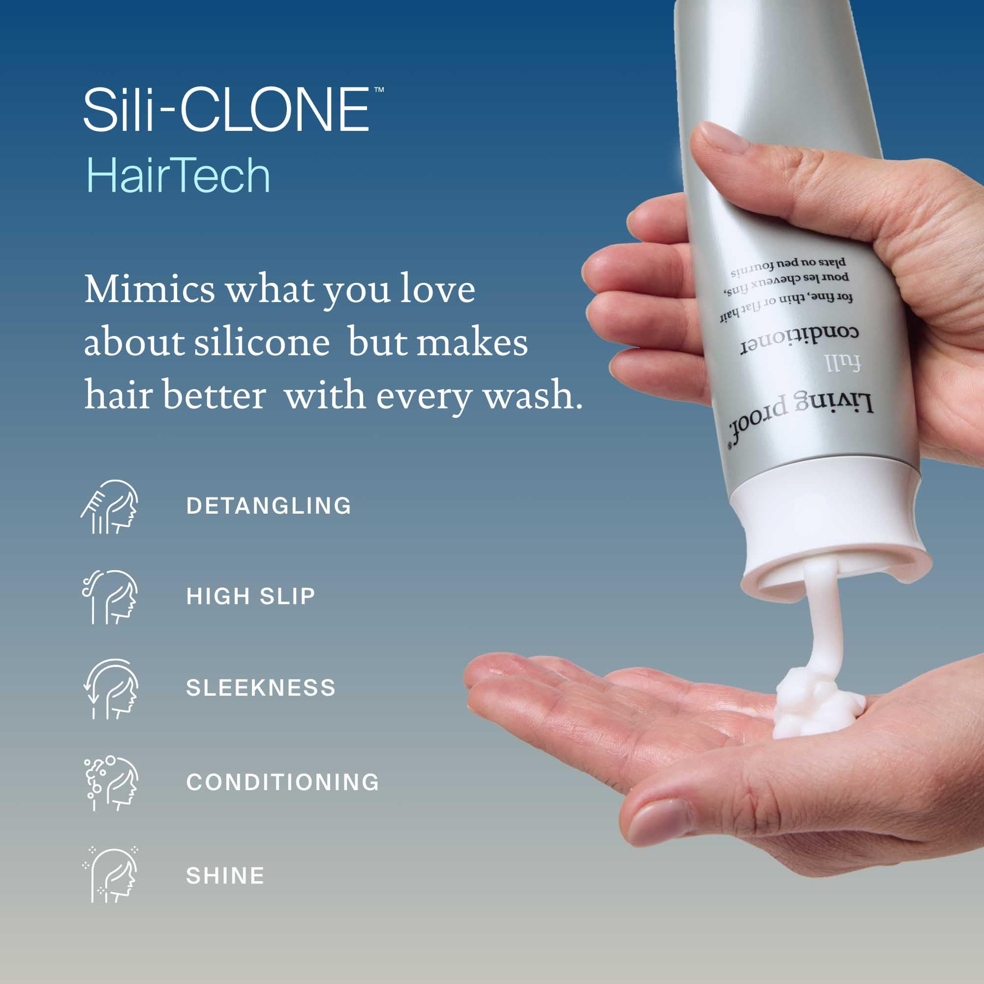 Living Proof Full Conditioner detangles for silky, manageable hair.