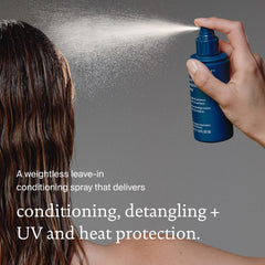 Living Proof Leave-In Conditioning Spray mist highlights effortless detangling and smoother strands