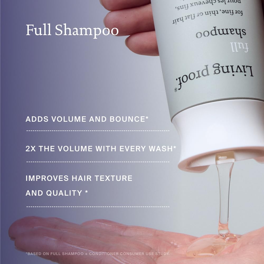 Luxurious lather and uplifting fragrance from Living Proof hair care routine.