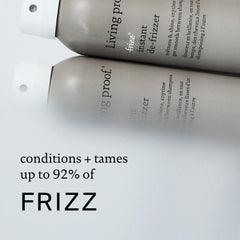 Living Proof No Frizz Instant De-Frizzer mist on hair for lightweight conditioning