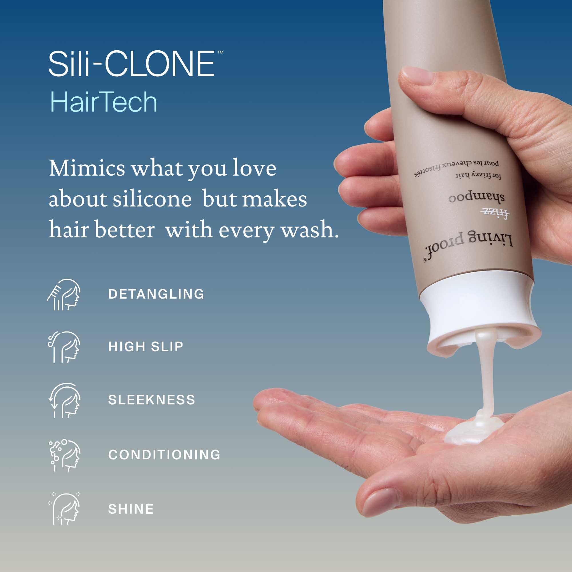 Shampoo protects hair from humidity, helping sleek, frizz-free results.