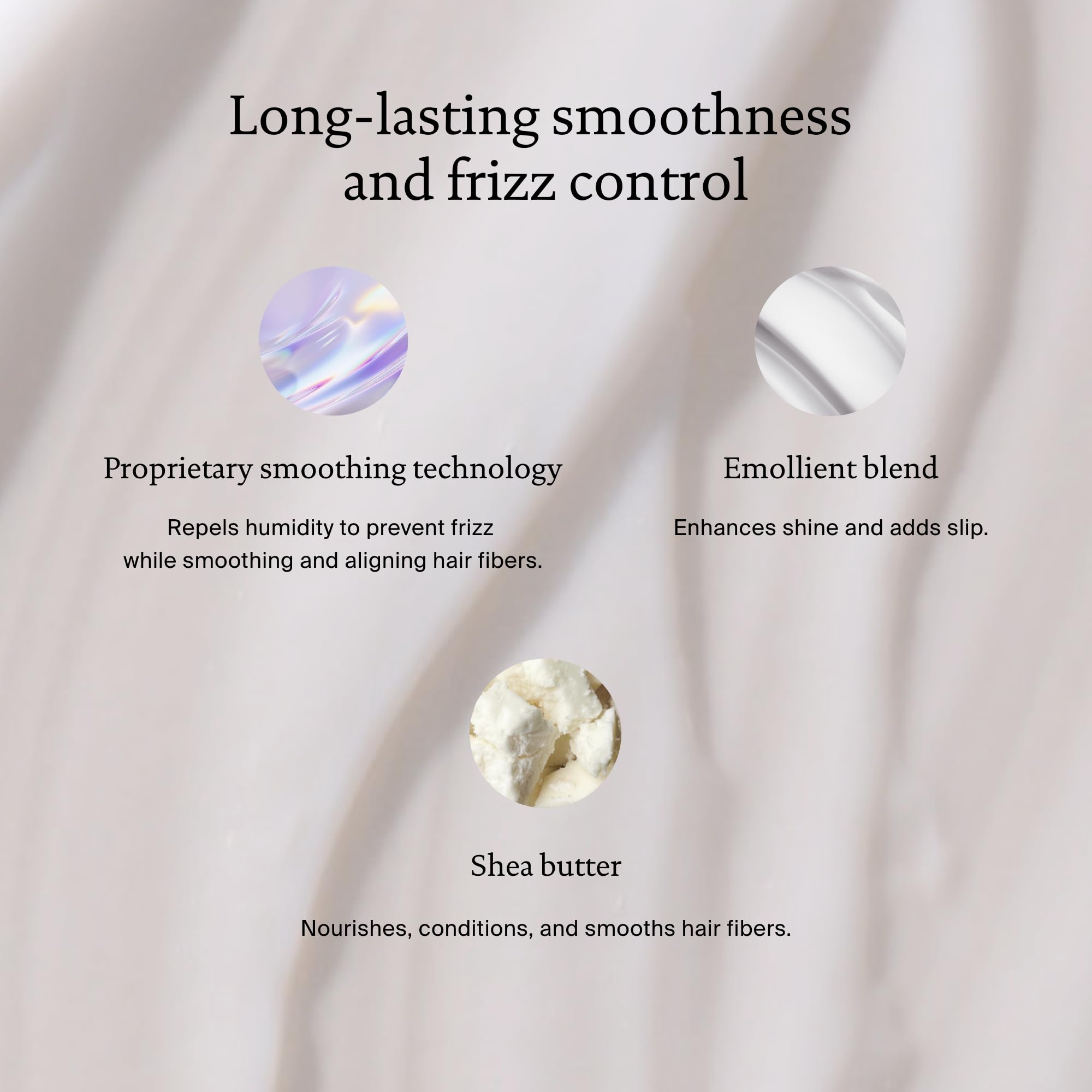 Heat protection feature illustrated while blow-drying with Living Proof styling cream