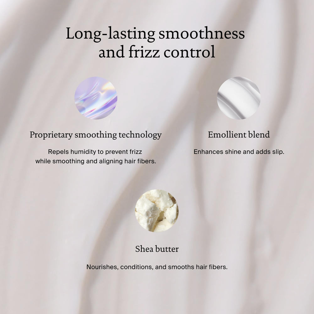 Heat protection feature illustrated while blow-drying with Living Proof styling cream