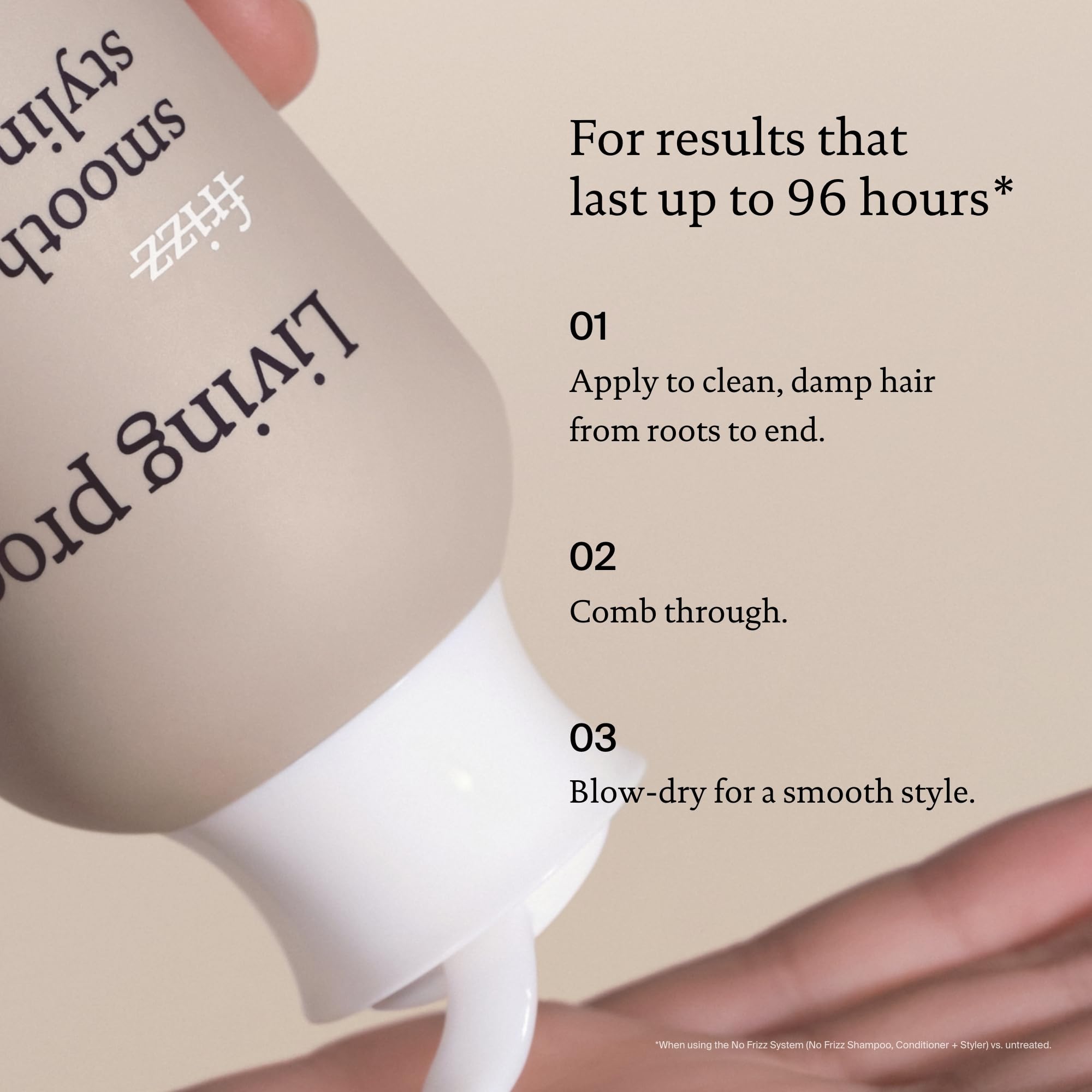 Shiny soft strands after using Living Proof No Frizz Smooth Styling Cream