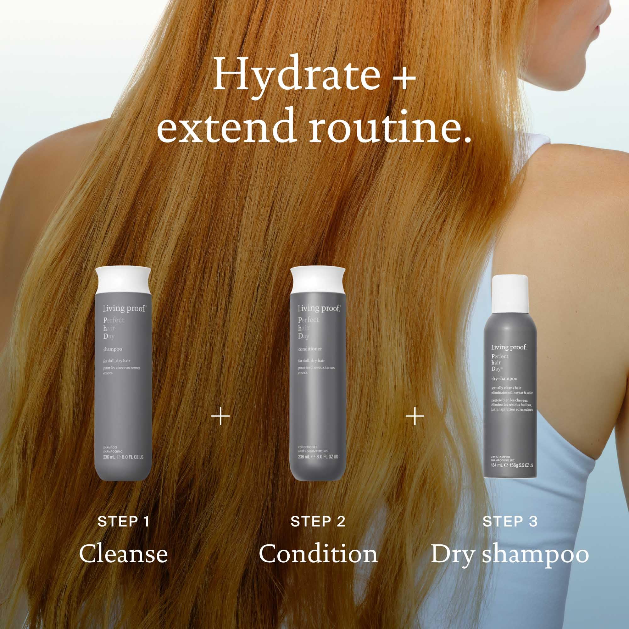 Living Proof Perfect Hair Day Shampoo fragrance close-up emphasizing uplifting scent