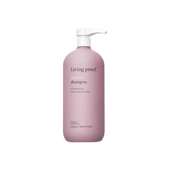 Living Proof Restore Shampoo bottle-front shows repair-focused formula for all hair types.