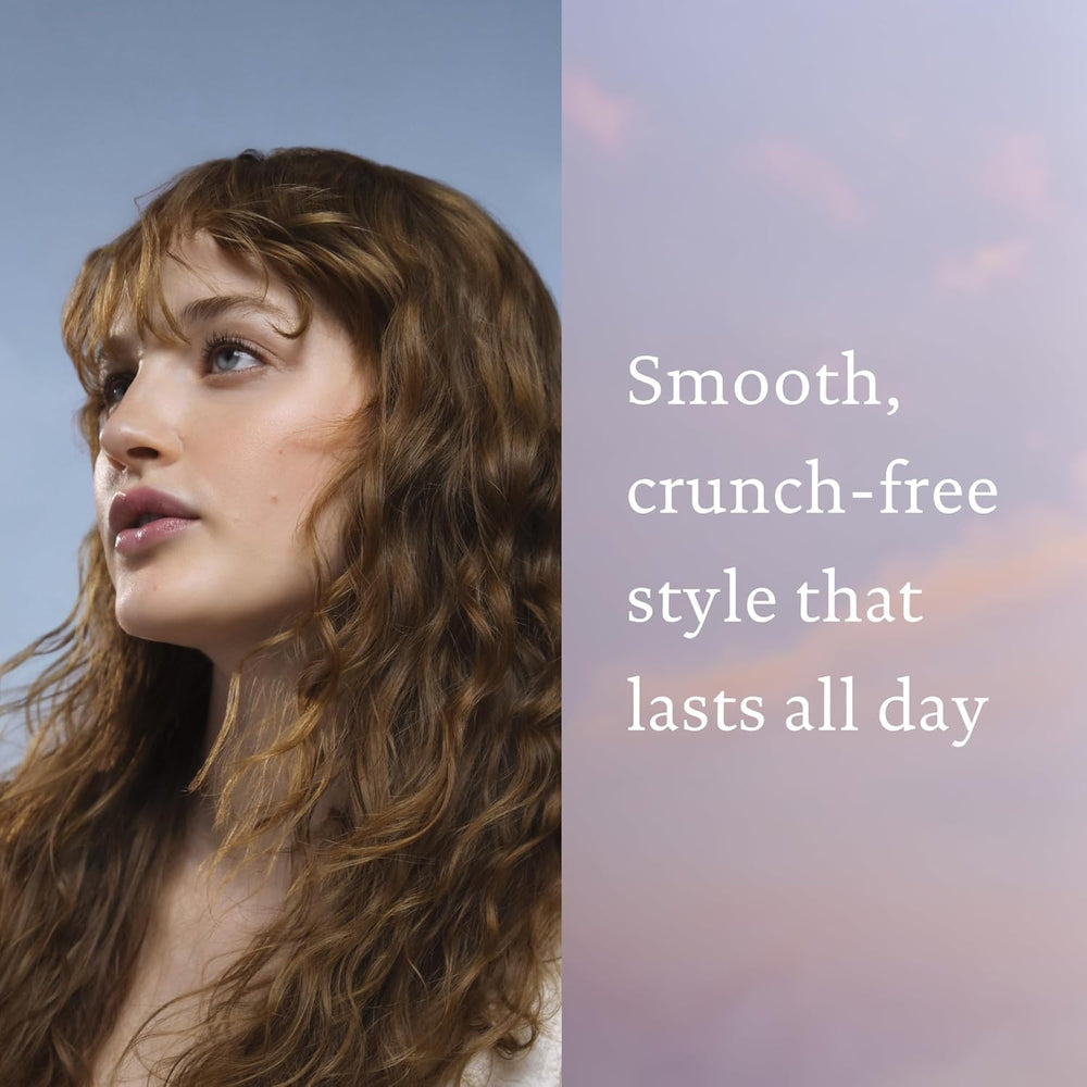Hair with styler shows controlled texture without crunch.