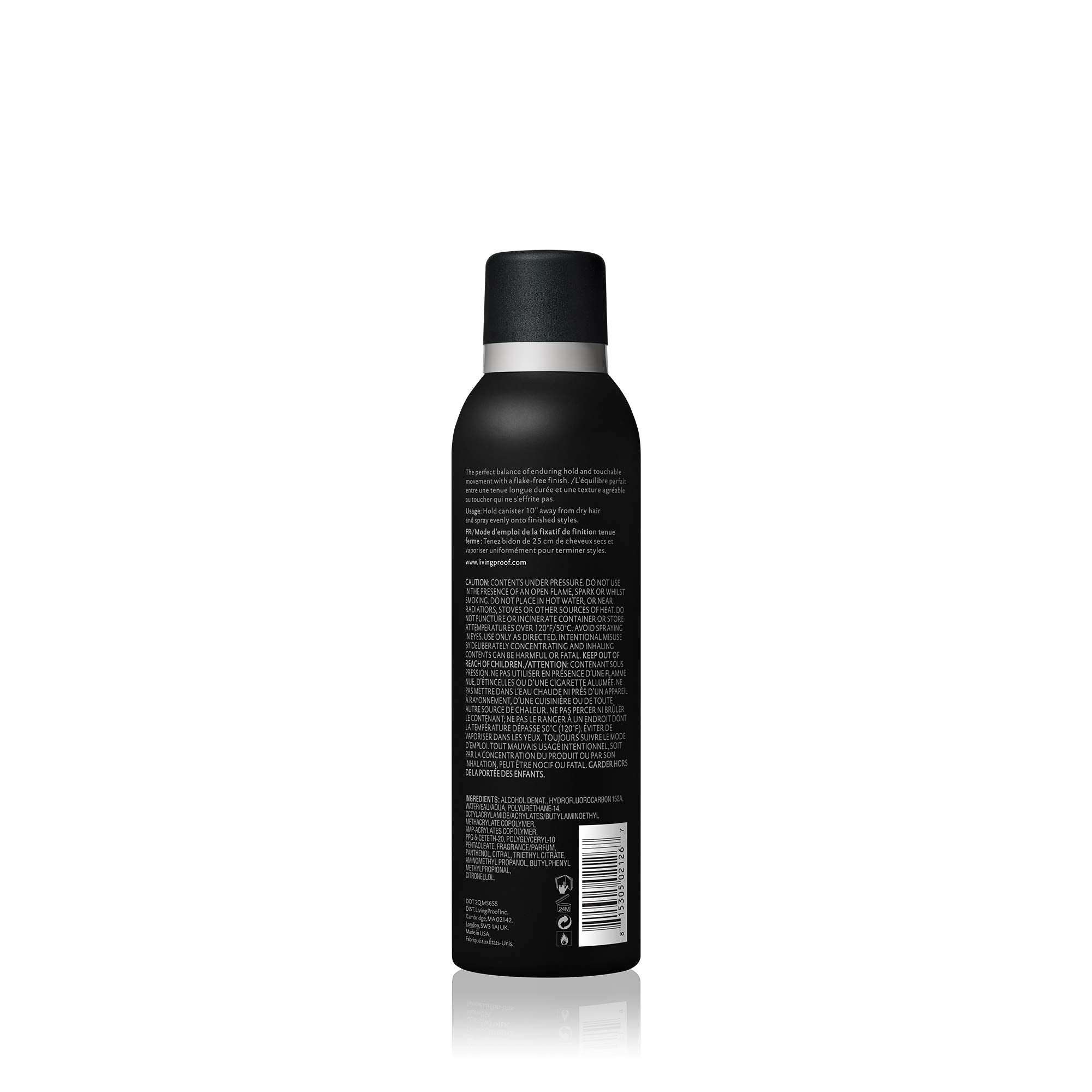 Bottle closeup of Living Proof Style Lab Control Hairspray with premium packaging.