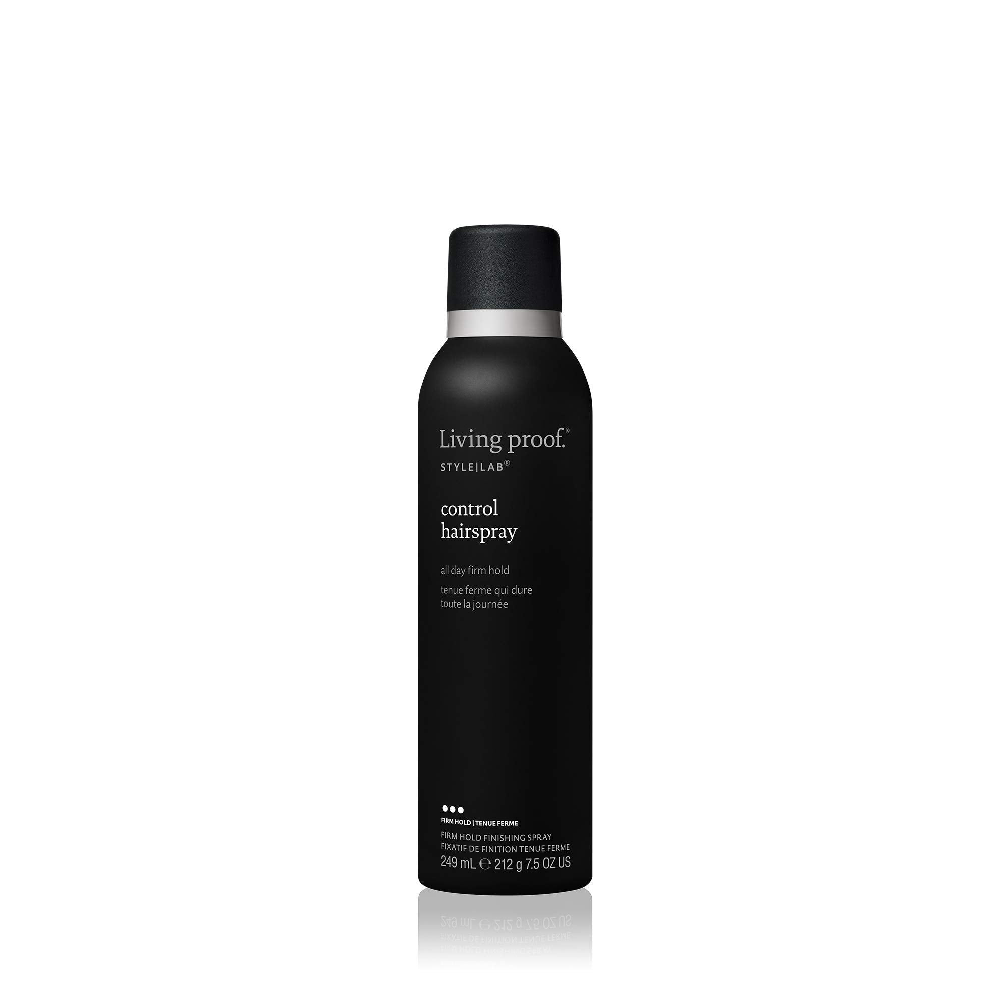 Living Proof Style Lab Control Hairspray on dry hair provides flexible hold.