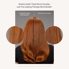 Living Proof Triple Bond bottle pour illustrates easy, even application.