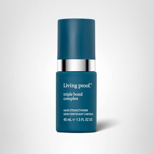 Living Proof Triple Bond styling scene showing heat protection during blow-dry.