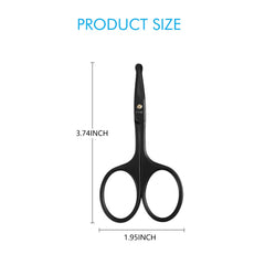 Livingo nose, ear, and eyebrow scissors with curved blades for safe shaping