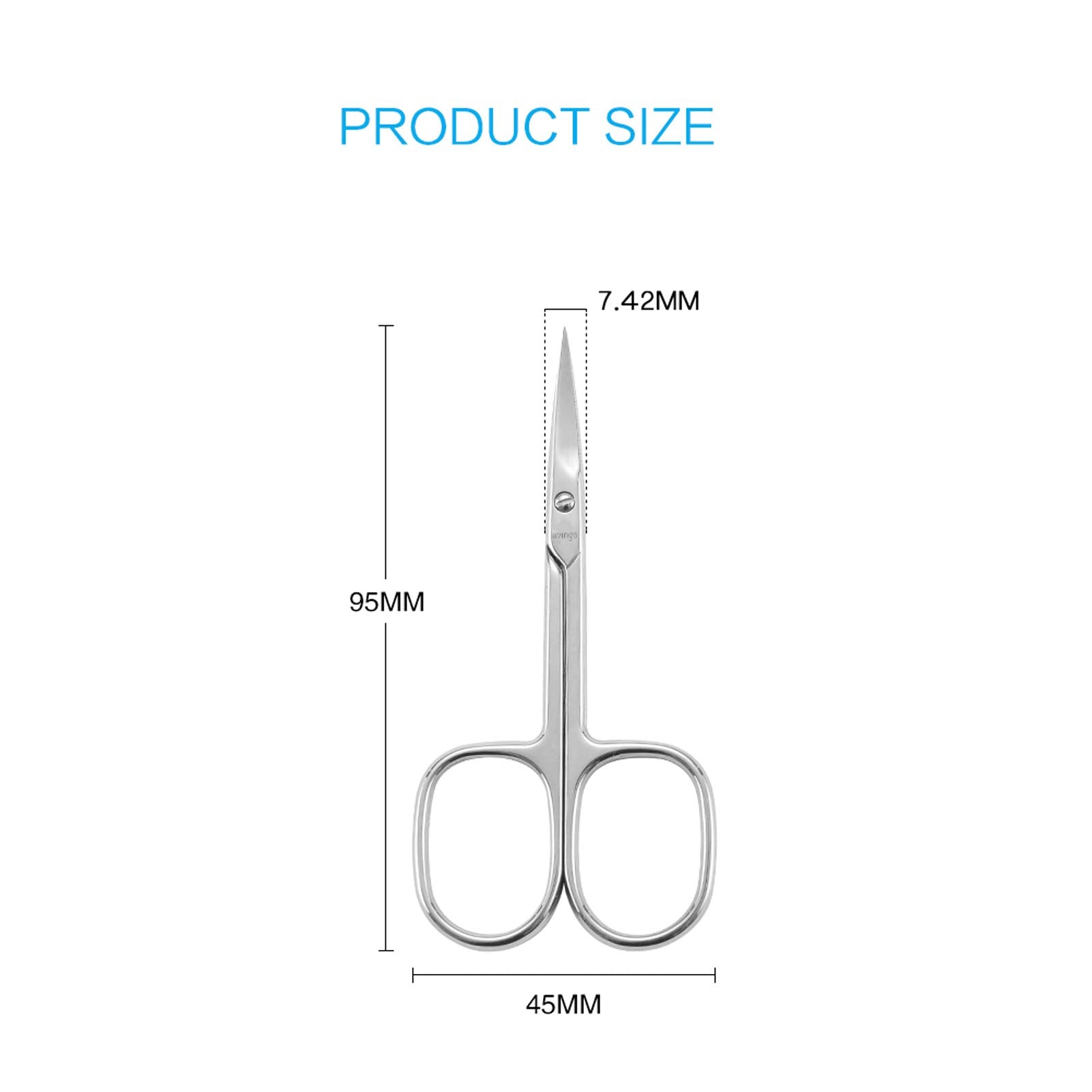 LIVINGO Premium manicure scissors curved tip precision for accurate cuticle trimming