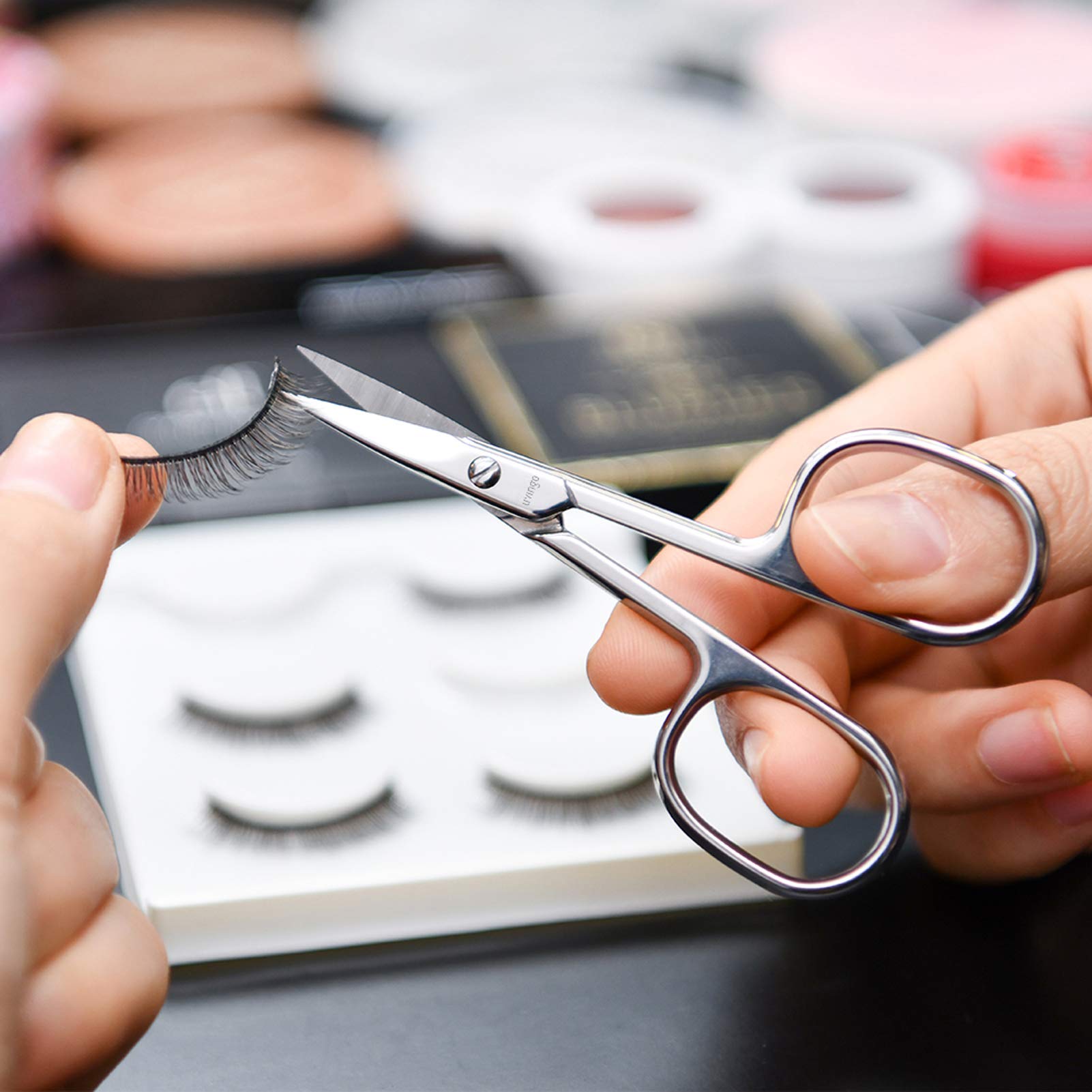 LIVINGO Premium manicure scissors eyebrow eyelash trimming for grooming detail
