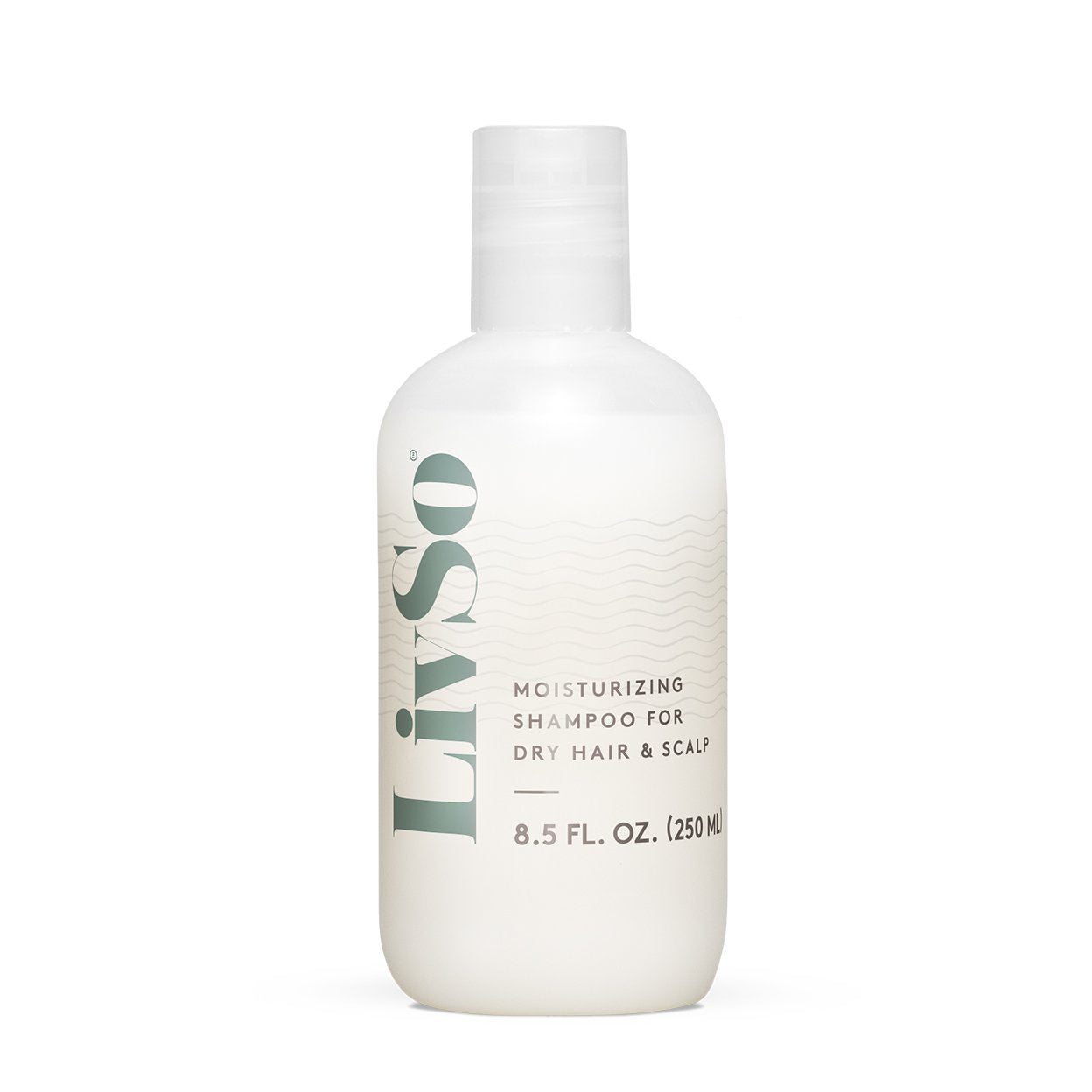 LivSo champú hidratante en botella para cabello limpio y suave.