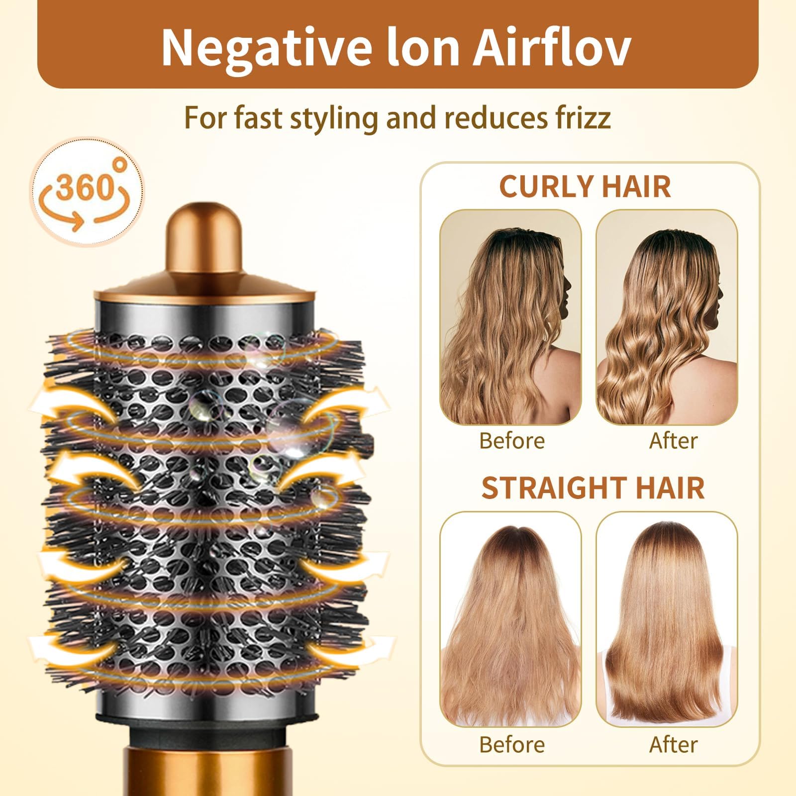 Liwoowe brush helps create curls with voluminous texture
