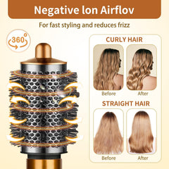 Liwoowe brush helps create curls with voluminous texture
