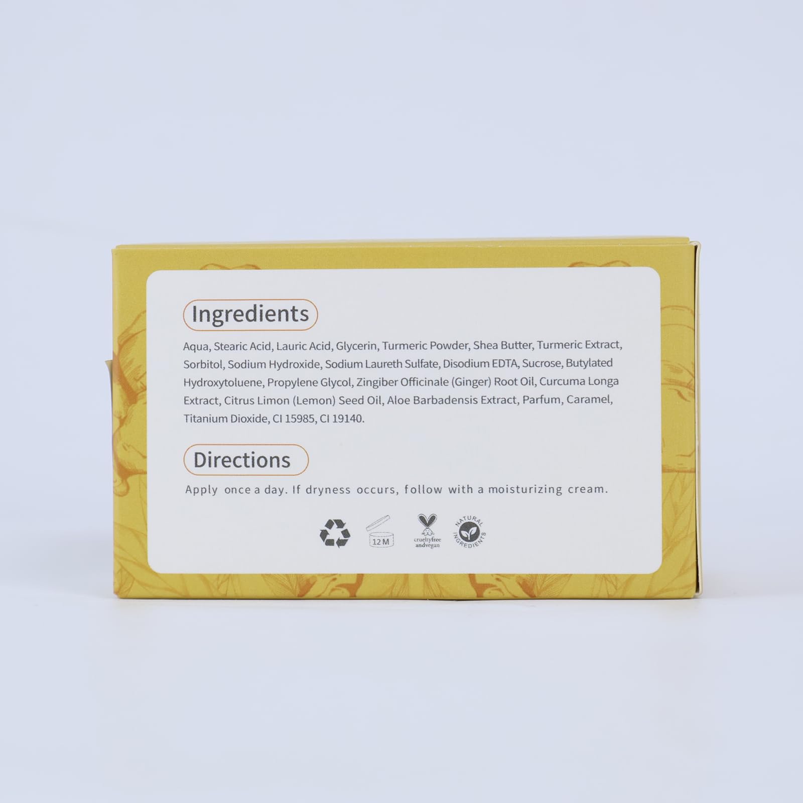 LIYALAN Jabón de cúrcuma para rostro y cuerpo, sensación limpia.