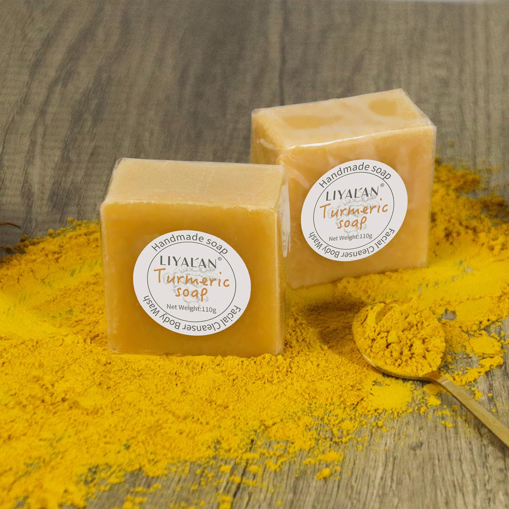 LIYALAN jabon de cúrcuma ingredientes vegetales en formulación suave