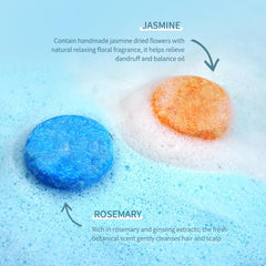 LIYALAN shampoo bar in hand demonstrates easy lathering