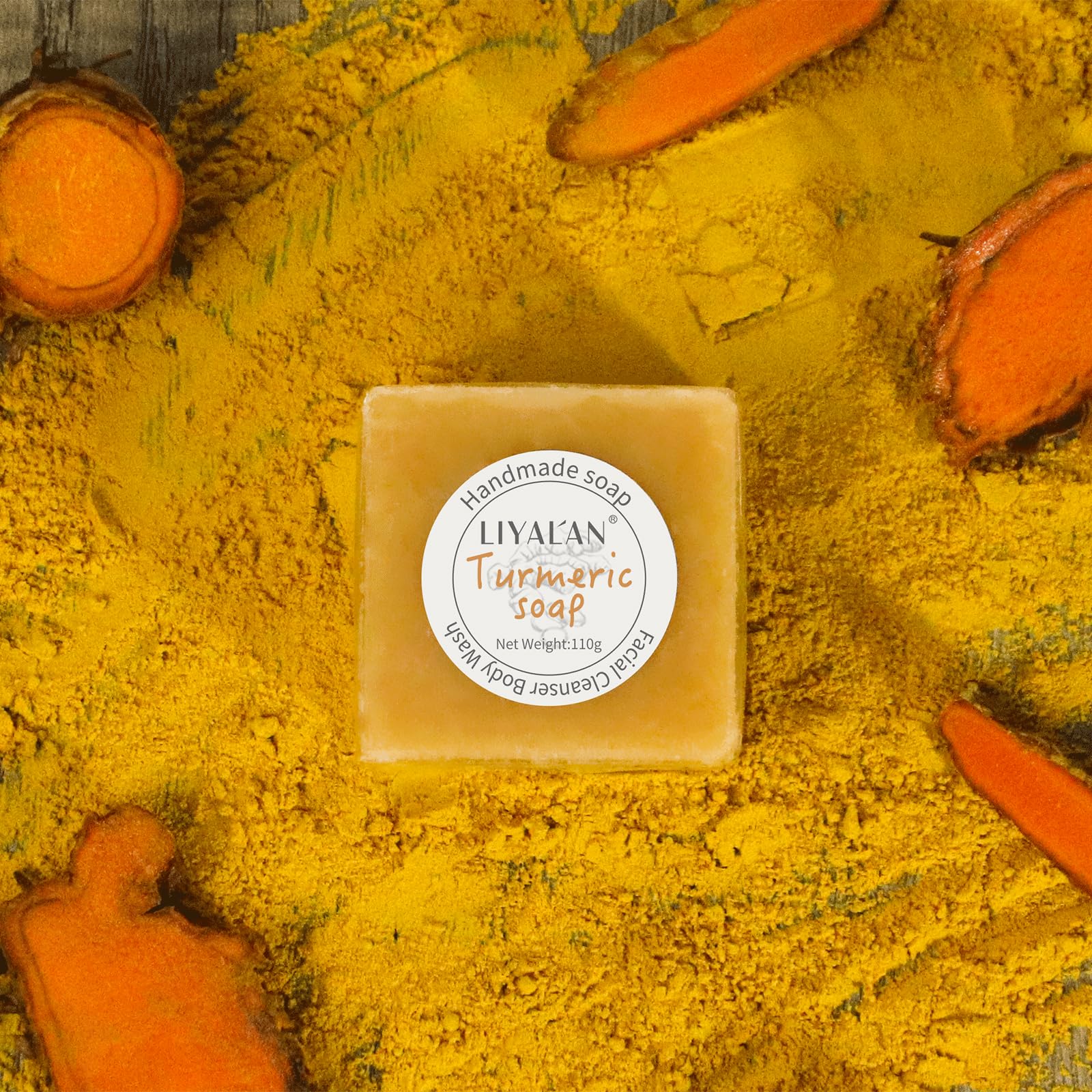 LIYALAN Turmeric Soap Bar gentle moisture helps skin elasticity.