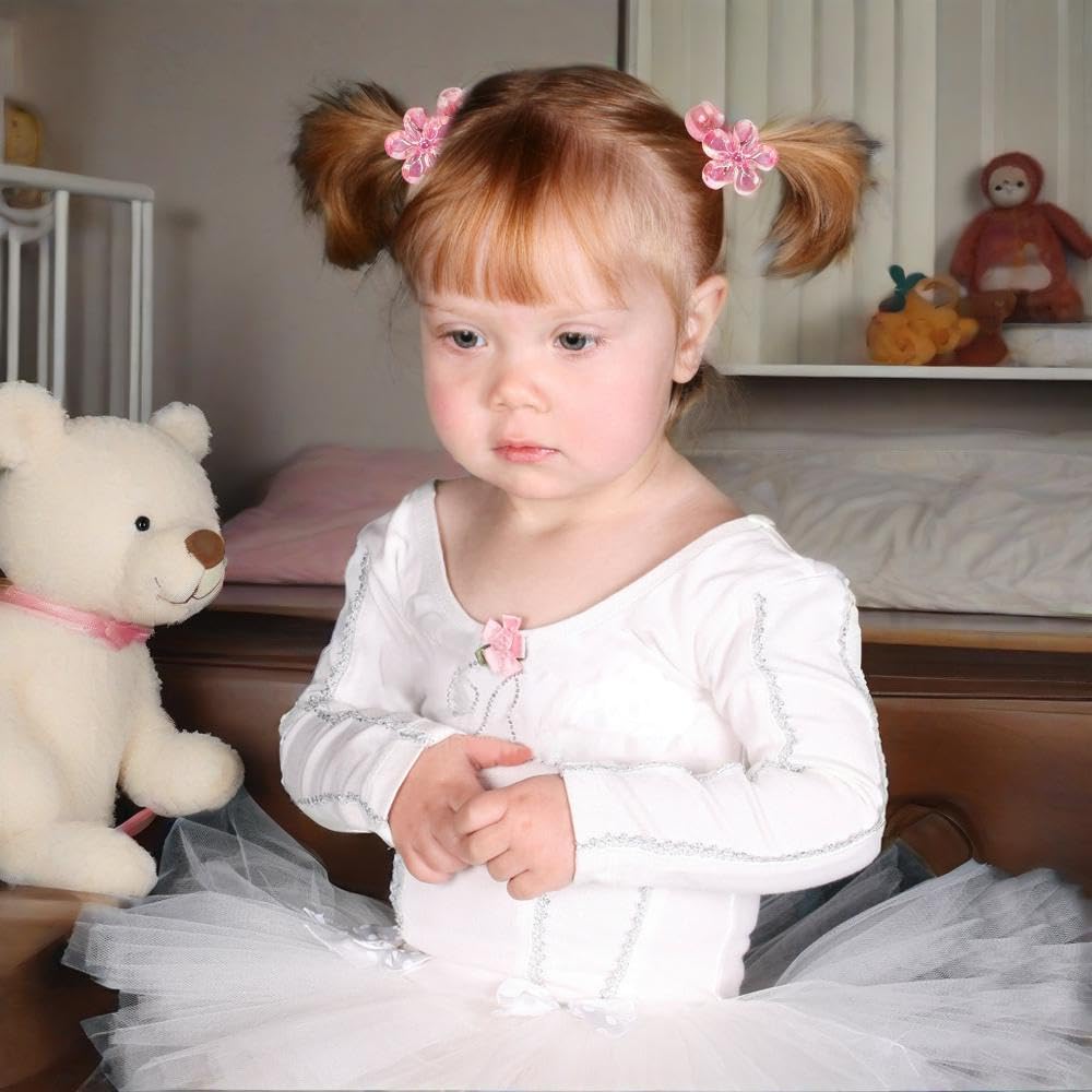 LIYAZHIL blue ball hair ties provide easy wear for active kids.
