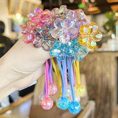 LIYAZHIL ball charm hair ties in pink keep ponytails secure and comfy.