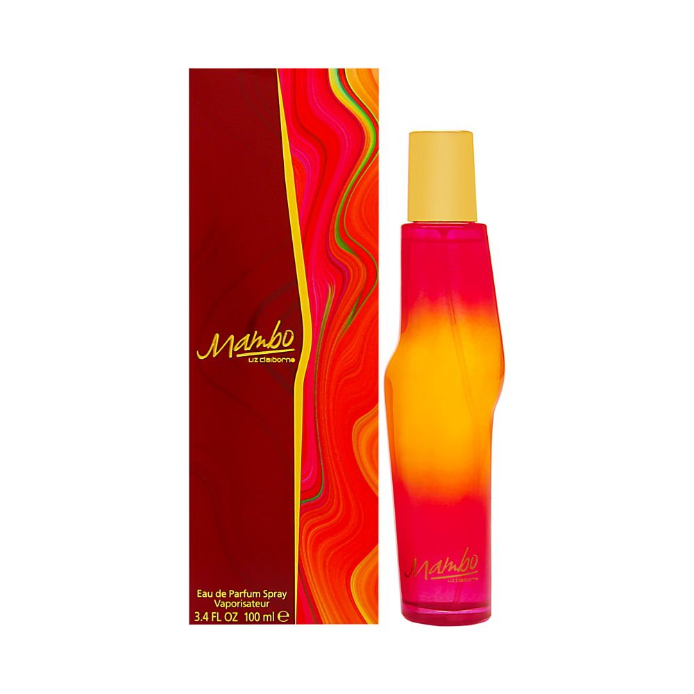 Liz Claiborne Mambo bottle on a dressing table for daily elegance.